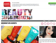 Tablet Screenshot of beautybeforebreakfast.nl